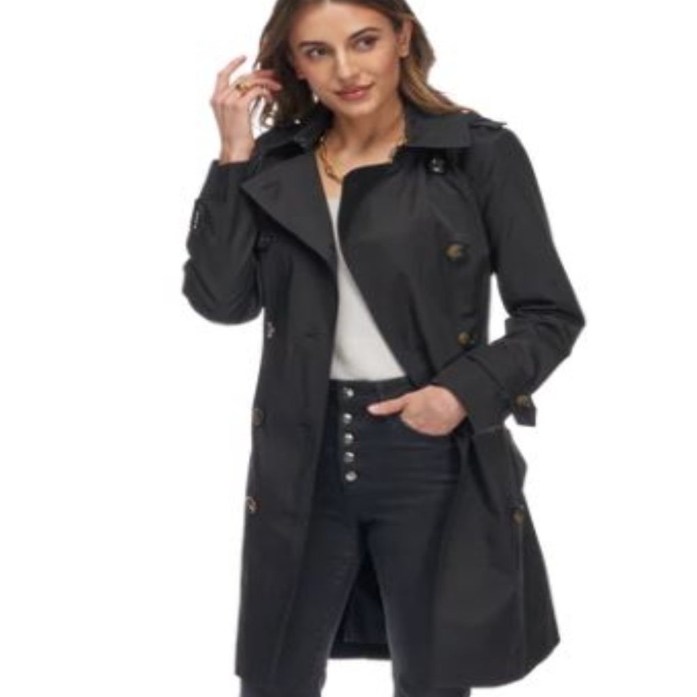London Fogg Hooded Trenchcoat